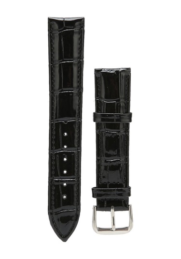 Pu Deri Saat Kayışı Alaşımlı Pin Tokalı Ayarlanabilir Rahat Yedek Saat Kayışı Siyah