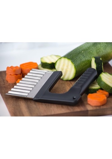 Createtech Küçük Dalgalı Çelik Dilimleyici - 4 İnç Bıçak Dalgalı Dilimleyici