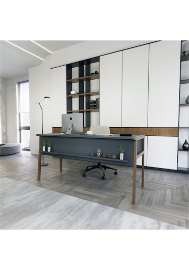 Zenith Ofis Masa Takımı Antrasit Ceviz