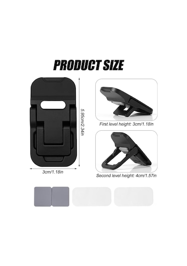 Tenfowee Zinc Alloy Folding Keyboard Stand - 2 Adjustable Angles, Anti-slip Pads, Portable For Laptop/phone/tablet - Black 1 Pair