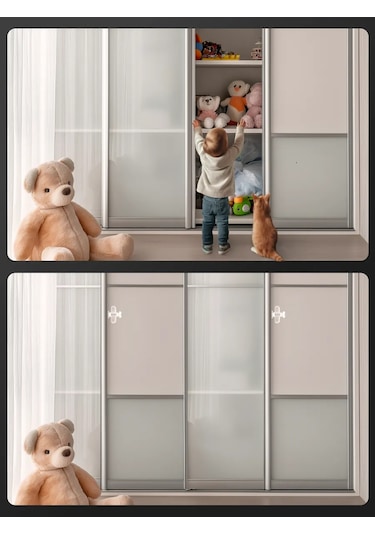 Home & Baby Dolap Kilit Sistemi İçin Çocuk Ve Hayvan Kilidi 371811873 Beyaz
