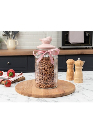 Madame Coco Kuşlu Kavanoz Silindir 1300ml 1kkvnz0094