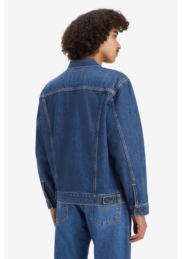 Relaxed Fit Trucker Tr Little Fighter Erkek Mavi Kot Ceket 001tp-0002-5087 Mavi