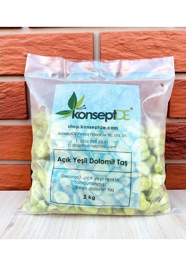 Renkli Dolomit Taş Açık Yeşil 2Kg