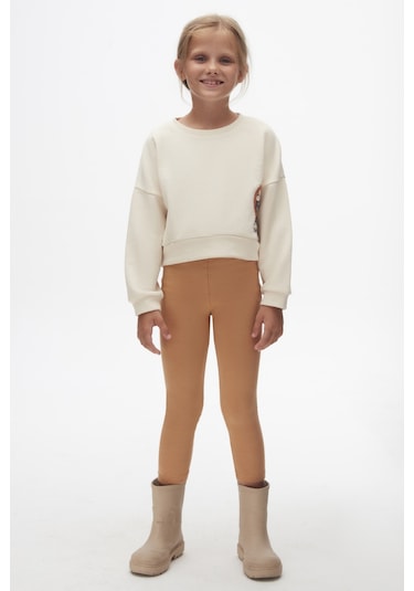 Nk Kids 37513 Kız Çocuk Krem Kolej Sweat Krem