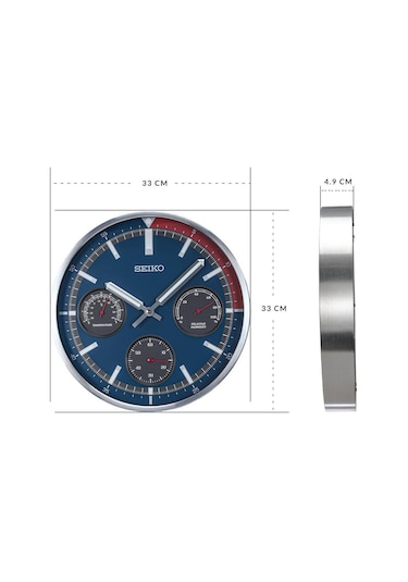 Seiko Clocks Qxa822s Termometre Ve Nemölçer Dekoratif Duvar Saati Çok Renkli
