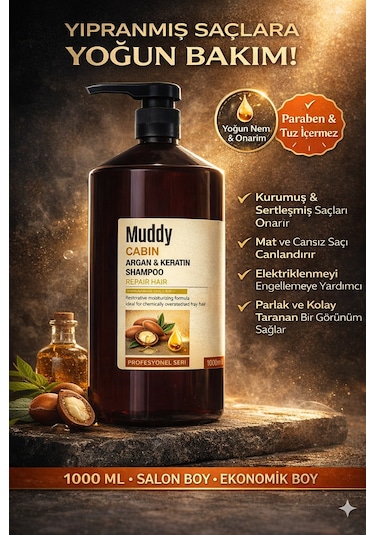 Muddy Argan & Keratin Shampoo 1 L