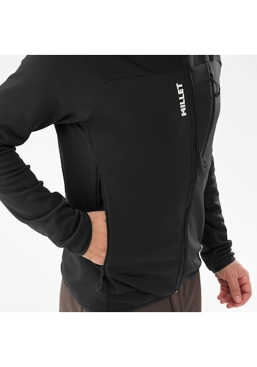Millet Seneca Fl Hd Erkek Kapşonlu Polar Ceket Tam Fermuar Mıv10336 N0247 Siyah