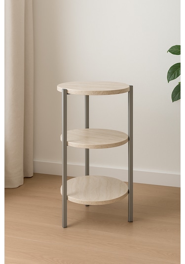 Çok Amaçlı 3 Katlı Raf - Çiçeklik, Organizer, Sehpa Ve Köşe Rafı