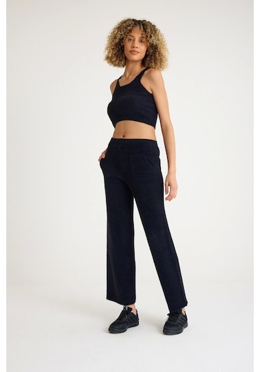 Allys Pantolon-crop-hırka Takım Siyah