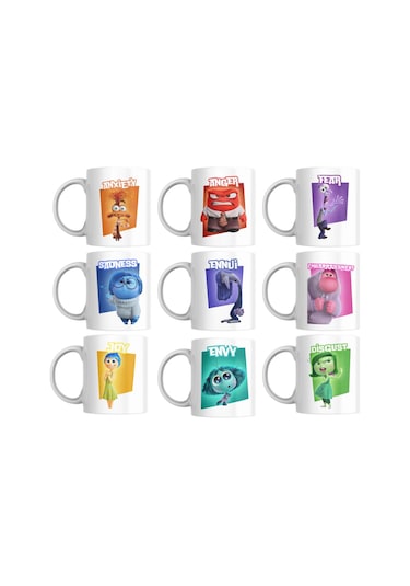 Ters Yüz Üzüntü Kupa Bardak Sadness Ters Yüz Baskılı Kupa Bardak Beyaz