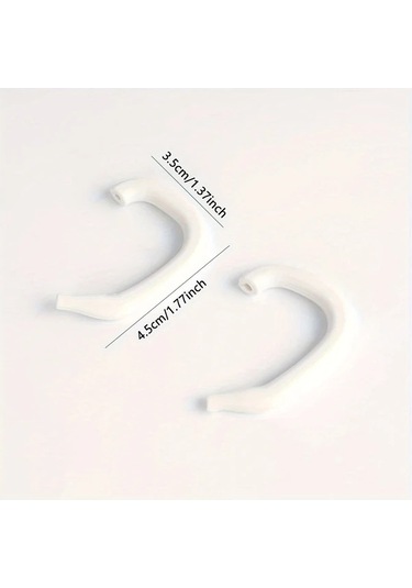 Fochsia Beyaz 10 Çift Yumuşak Silikon Kulak Askısı, Ağrı Önleyici Maske Kulak Koruma