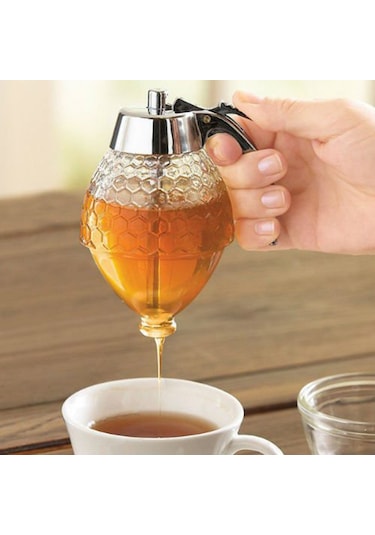 Xindoker Akrilik Honik Depolama Kabı, Uçlu Ağızlı Sıkma Dispenser, Konforlu Bal Ve Reçel Dağıtıcı, Modern Mutfak Gereci Diğer