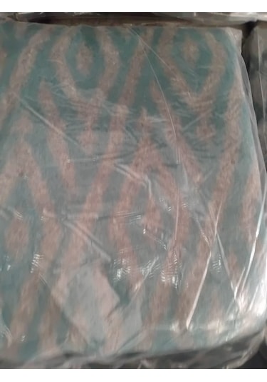 %90 Saf Yün Battaniye Tek Kişilik -doğal Saf Yün - Doğal Desenli Yün Battaniye - Wool Kahverengi - Mavi