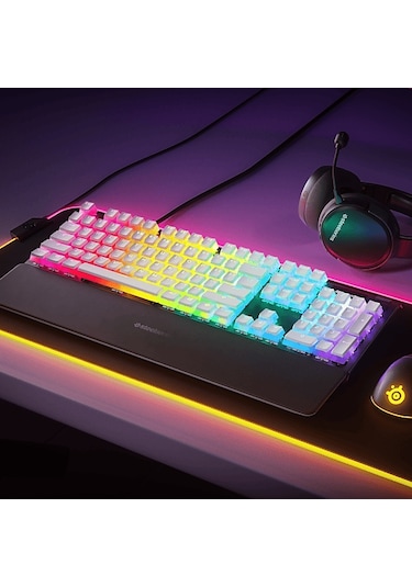 Steelseries Prismcaps Uk Tuş Dizilimi Oyun Klavye Tuşu Beyaz