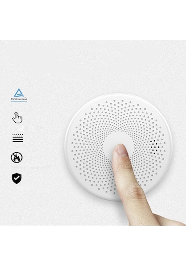 Funtree Tuya 2-in-1 Akıllı Duman/karbon Monoksit/co Gas Dedektörü, Ses Flaş Işık Alarm, 1 Adet 1 Adet