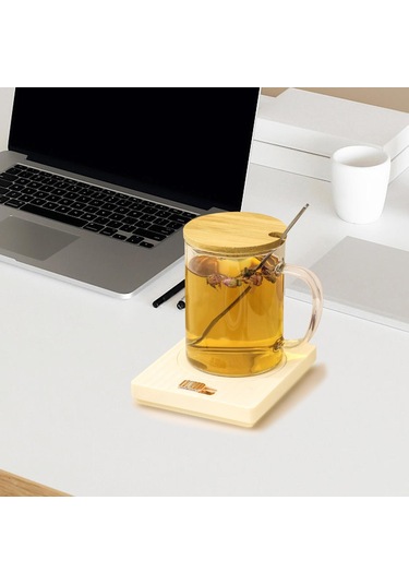 Suntek Magideal Ofis Mutfakları Için Masa Kahve Isıtıcısı Bardak Sarı