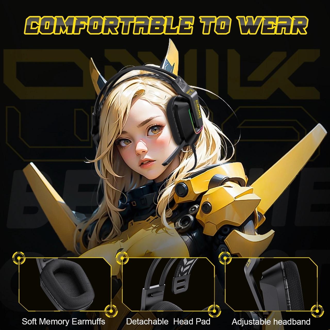 Sones Onıkuma X13 Rgb Renkli Aydınlatmalı Kablolu Oyuncu Kulaklığı Mikrofonlu, Uzunluk: 2,2 M