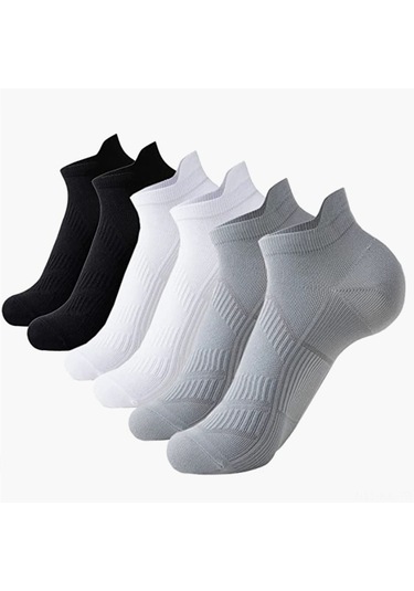 Gajeena Kadınlar İçin 6 Çift Spor Çorap - Yumuşak, Nefes Alıcı, Anti-koku Özelliği - Siyah, Beyaz, Gri Renkler Her Renkten 2 Çift Siyah - Beyaz - Gri