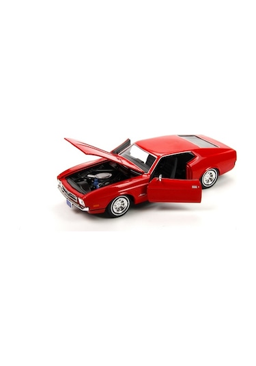 Motormax 1971 Ford Mustang Sportsroof 1/24 Kırmızı Model Araba