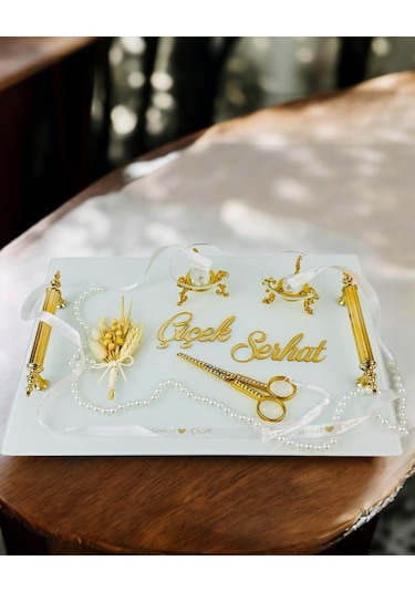 Promise Beyaz Söz Tepsisi Krem Krem