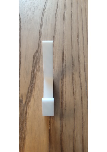 Hepsi3boyutlu - 5 Adet Beyaz Kanca Askılık Beyaz Beyaz