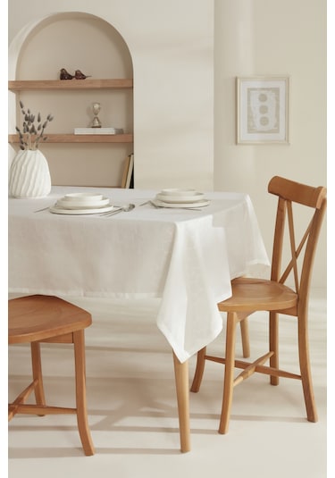 Karaca Home Pebble Masa Örtüsü Beyaz Beyaz