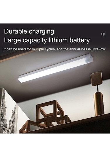 Novahub 2022 Beyaz Şarj Edilebilir İnsan Zekası Algılama Led Gece Lambası, 20cm 2pcs, Dolap Ve Koridor Işığı Beyaz