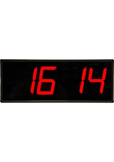 Wifi Senkronize Dijital Led Saat Derece Kırmızı Led, 15x37 Cm Kırmızı