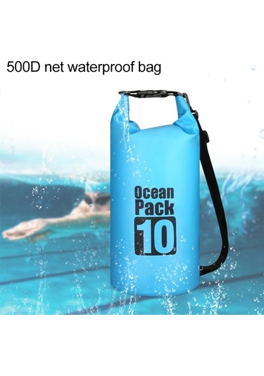 Sones Outdoor Su Geçirmez Tek Omuz Çantası Kuru Çuval Pvc Varil Çanta, Kapasite: 5l Koyu Mavi
