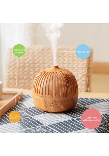 Leezsing 180ml Uçucu Yağ Difüzörü Buharlı Nemlendirici Difüzör 7 Renkli Işıklar Sessiz Otomatik Kapanma Nemlendirici Usb Powered