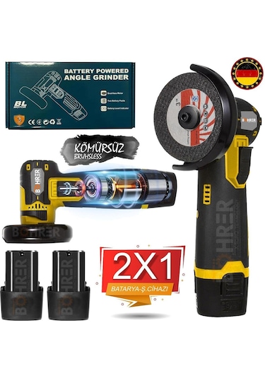 Böhrer HB0239T Mini Akülü Açılı Taşlama Demir Kesme Makinesi