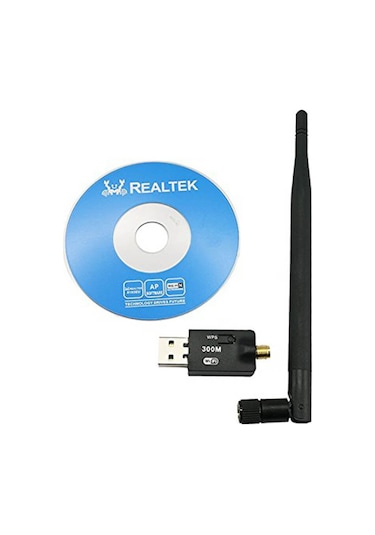 300Mbps Wireless USB Wi-Fi Adaptör Dongle 5Dbi Anten Network Lan