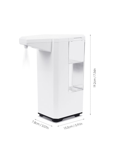 Leezsing 500ml Sprey Tipi Sabunluk Otomatik Sabunluk İki Seviyeli Ayarlama Ipx4 Su Geçirmez Kızılötesi Sensörlü Sabunluklar Pil İle Çalışır