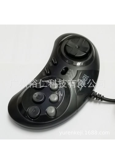 Yunboo Sega İçin 9 Pinli Siyah 16 Bit Oyun Kolu - Hızlı/yavaş Vuruş Fonksiyonu, Taşınabilir Oyuncu Kolu