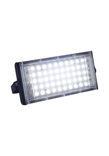 Geeroyoo 50w Rgb Led Dış Mekan Aydınlatma Projektörü, Ip66 Su Geçirmez, 6500k Soğuk Beyaz, Ac220v Serin Beyaz