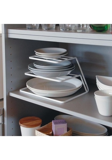 Dancemonkey Üç Katmanlı Mutfak Bulaşık Saklama Raf Dolabı - Pratik Depolama Çok Renkli