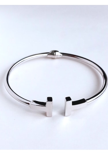 Keskin Gümüş Tasarım Kadın Kelepçe Bileklik