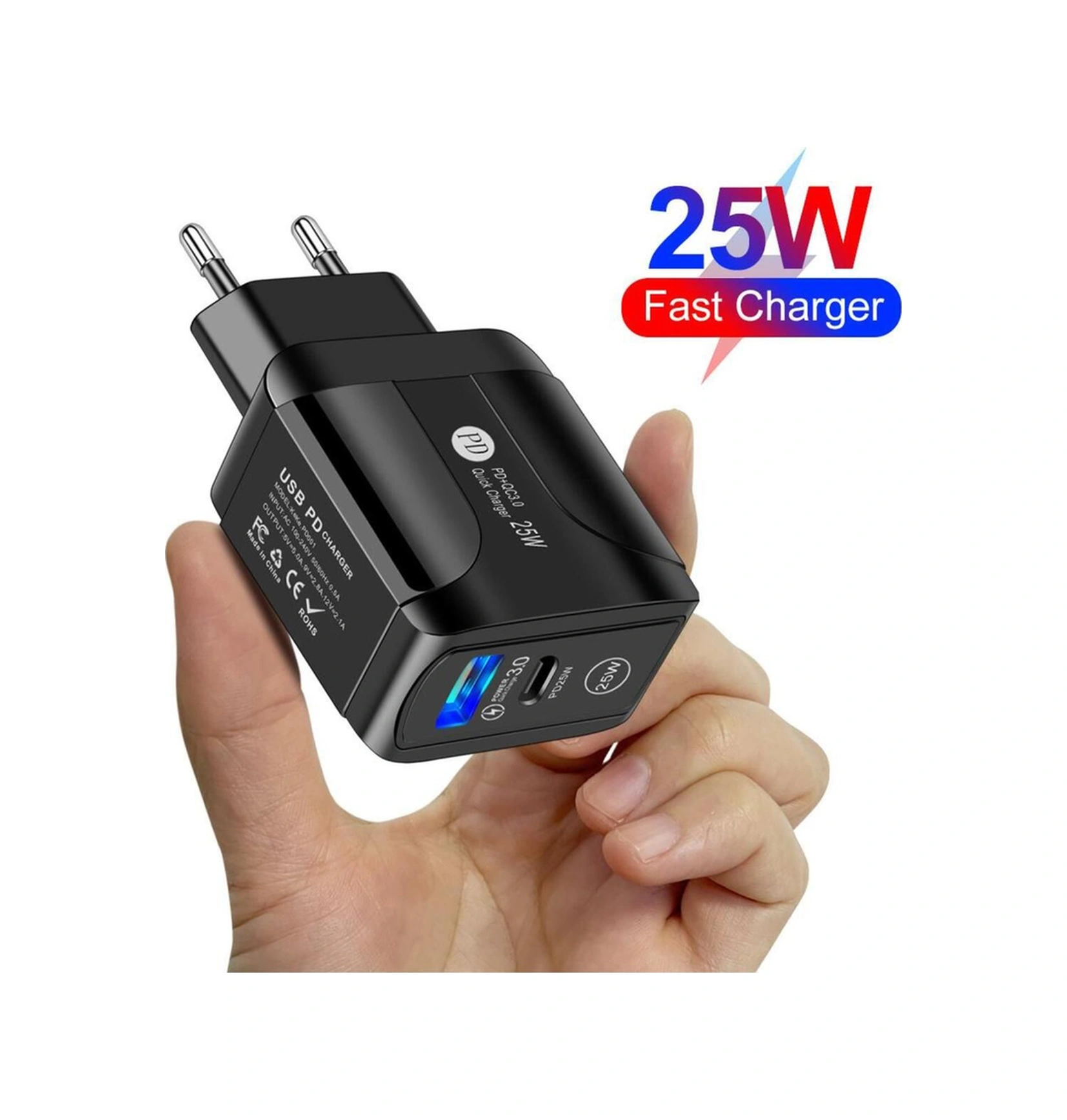 25w 1usb+1pd Girişli Hızlı Şarj Adaptörü