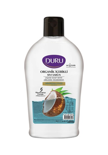 Duru Organik İçerikli Hindistan Cevizi Sıvı Sabun 1500 ML