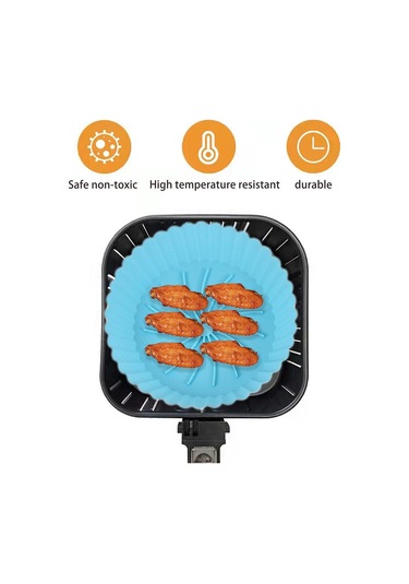 Silikon Tencere Isıtmalı Fırın Tepsisi Mavi Mavi Diğer