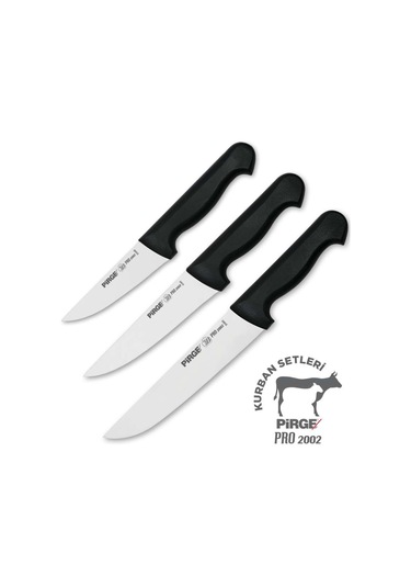 Pro2002 Kurban Bıçak Seti 3'lü Siyah