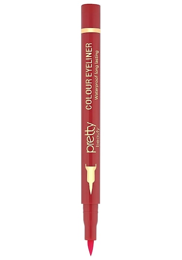 Pretty Beauty Renkli Eyeliner Kalın Uç Pembe
