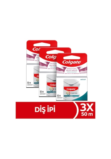Colgate Total Profesyonel Diş Eti Sağlığı Arayüz Diş İpi 3 x 50 ML