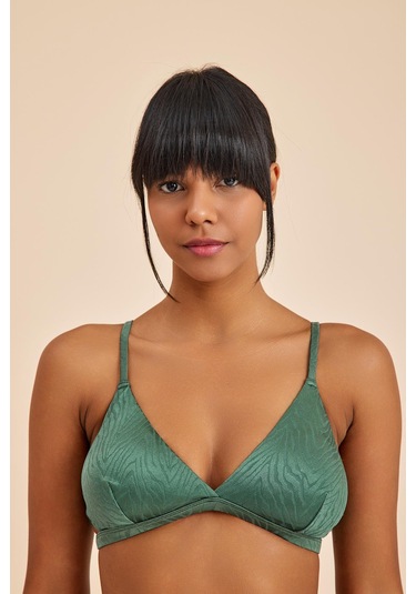 Bali Yeşil Dolgusuz Üçgen Bikini Takım Yeşil