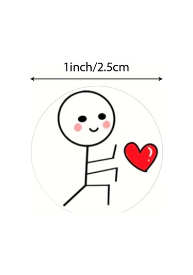 Kibrit Adam Kalpli Sticker 2.5cm 50 Adet 50