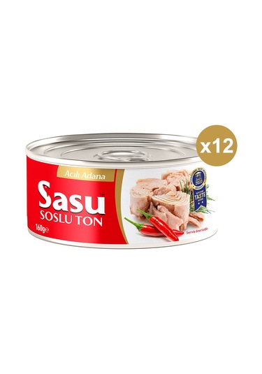 Sasu Acılı Ton Balığı Bütün Dilim 12 x 160 G