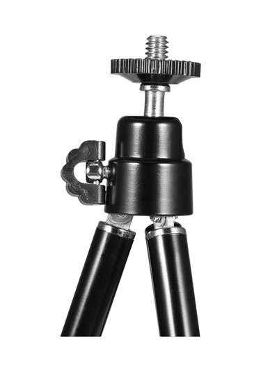 Dofolink Masaüstü Mini Tripod: 15cm Katlanabilir, 20cm Maksimum Yükseklik, 1/4" Vida, Alüminyum Ally, Siyah, Kameralar Ve Kamera İçin Evrensel
