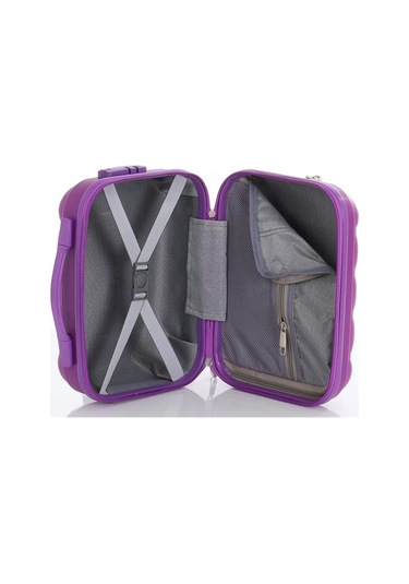 Mçs Polipropilen 3lü Valiz Seti Büyük & Orta & Makyaj V305 S21yy1000078-set 00014 Mor