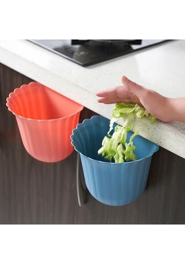 Tongxida Çok İşlevli Asılı Mutfak Çöp Kutusu Bahçe Çiçek Masaüstü Çöp Kutusu Siyah Siyah